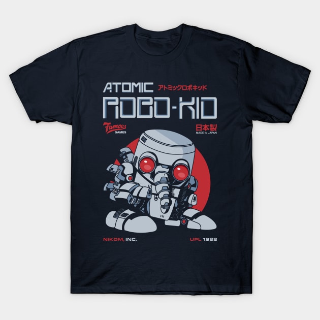 Atomic Robokid Retro Arcade Vintage Gaming T-Shirt by wearableitems